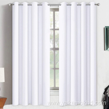 Pure White Blackout Curtains 63 Inch Long
